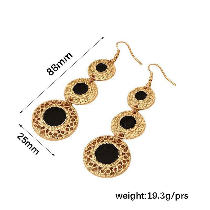 New Women's Retro Personality Geometric Oil Drop Earrings