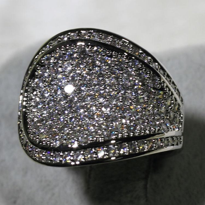 Luxury Women and Men White Zircon Rings