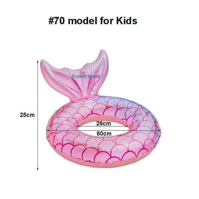 Mermaid with backrest swimming pool inflatable swimming ring