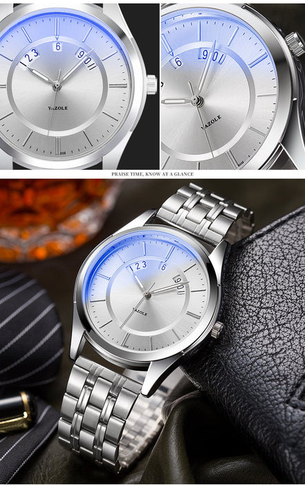 YAZOLE Top Brand Luxury Fashion Calendar Quartz Watch Business Wrist Watch