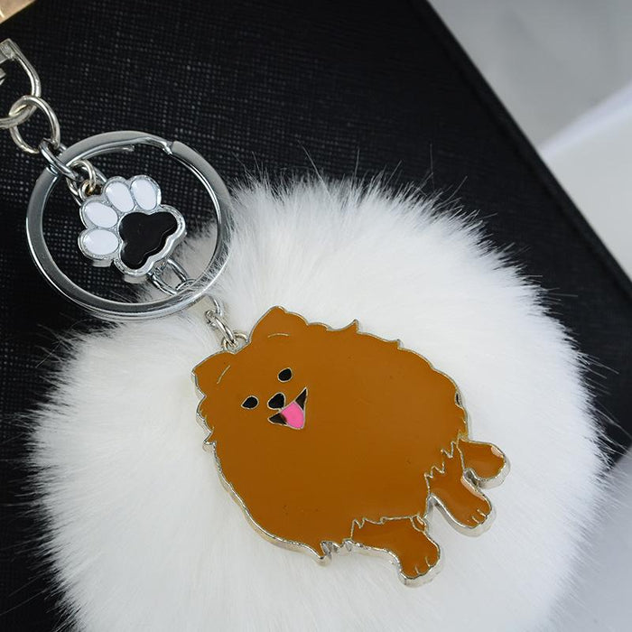 Small Dog Cat Dog Pet Metal Keychain