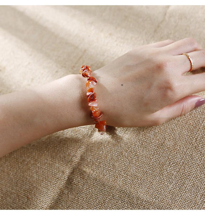 Natural Stone Beaded Crystal Bracelet