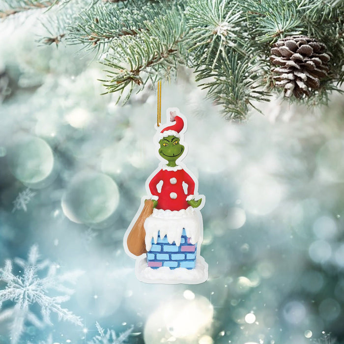 Green Headdress Grinch Christmas Tree Pendant Decoration