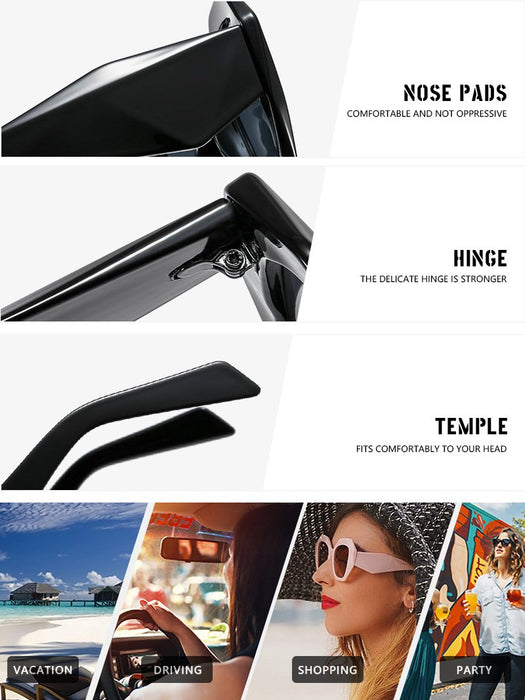 Polygonal light luxury simple contrast Sunglasses