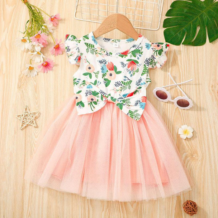 Summer girls' solid color vest skirt casual A-line skirt