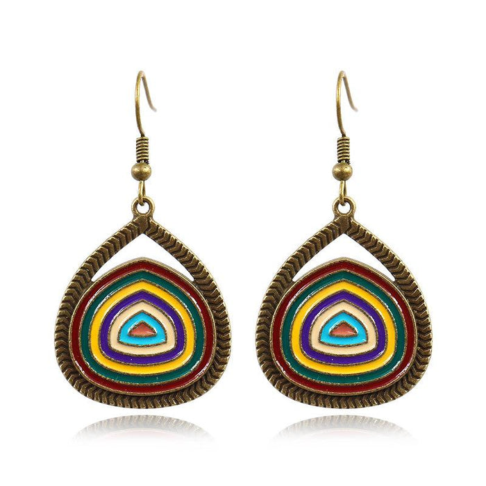 Women's Bohemian Vintage colour Water Drop Earrings