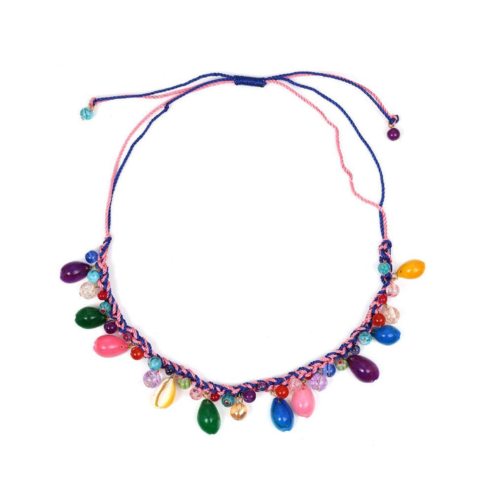 Bohemian Handmade String Woven Shell Necklace