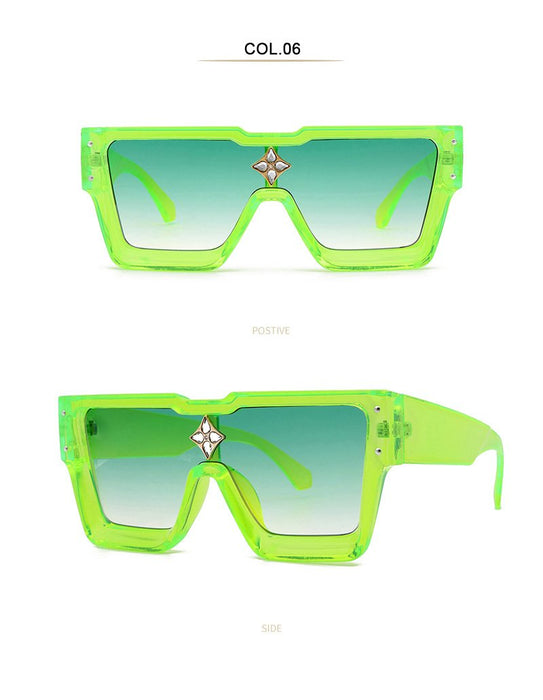 Sunglasses men's and women's Square Rhinestone Sunglasses