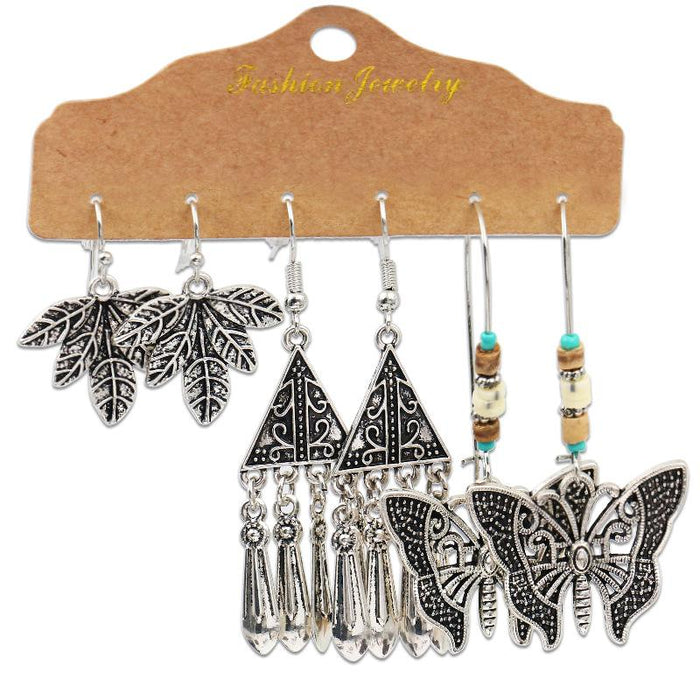 3 pairs/set Earrings Bohemian Style Jewelry X0X36196