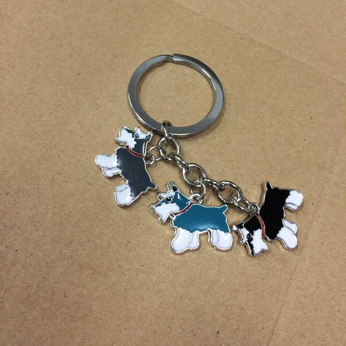 Cartoon Pet Dog Metal Keychain