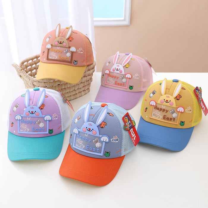 Summer Cute Bunny Children's Sunshade Net Hat