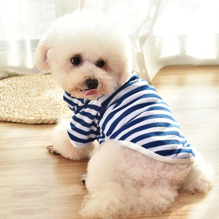 Summer dog clothes small and medium dog pet striped cotton