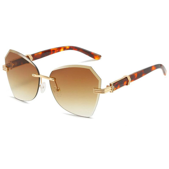 Frameless trimming color Sunglasses