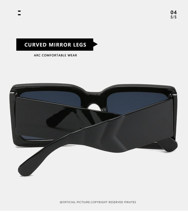 Sunglasses square large frame UV protection
