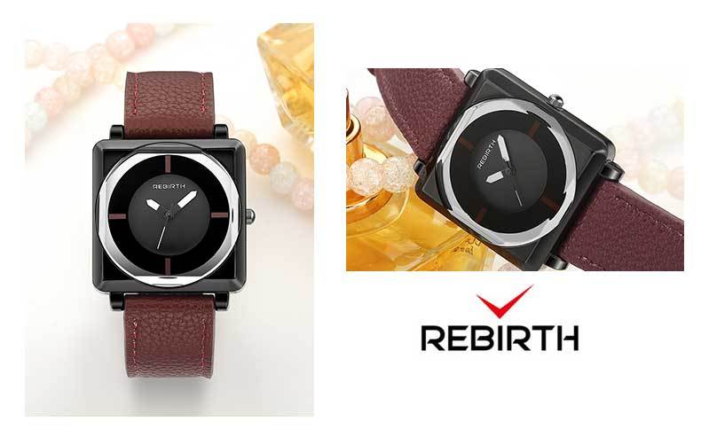 Square Women Leather Wrist Watches