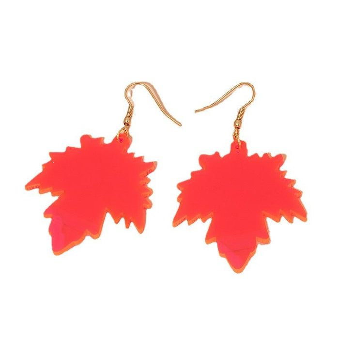 New Exaggerated Pop Maple Leaf Women's Earrings