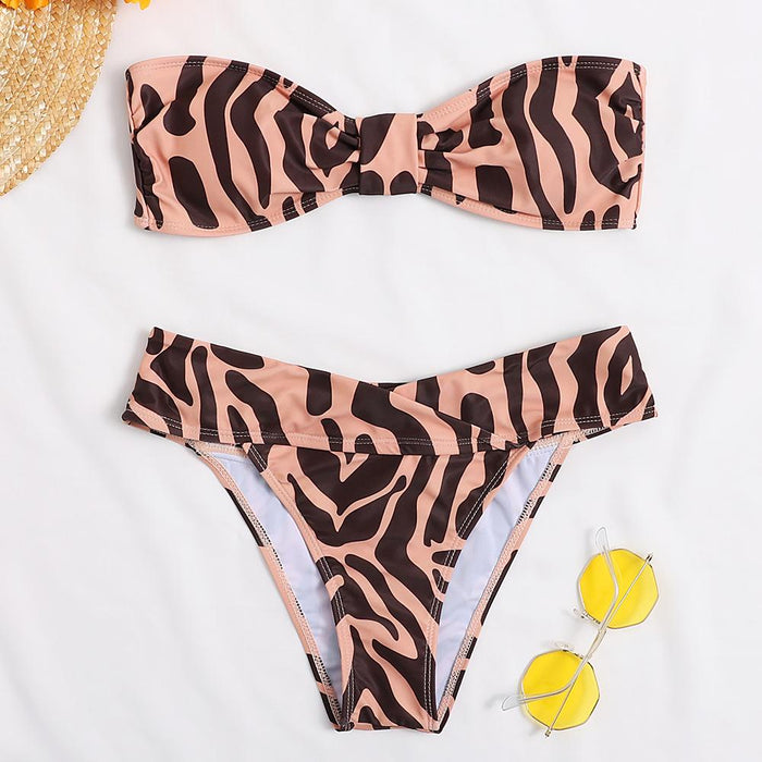 Sexy Bra Printed Women's Split Bikini