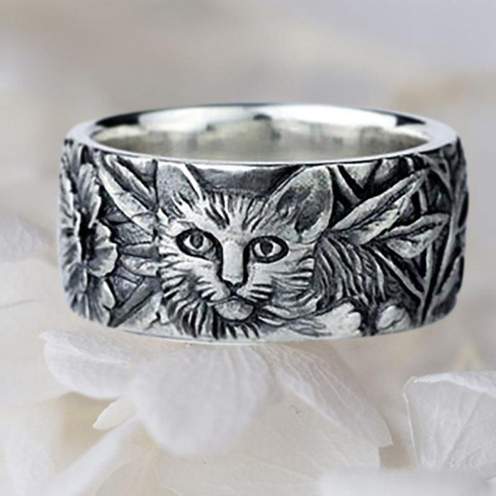 Creative Cartoon Cat and Mouse Lovers Love Ring