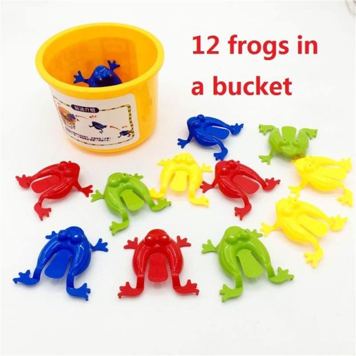 12 Piece Leaping Frog Bounce Novelty Assorted Stress Relief Toys for Kids