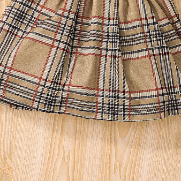 Summer Girls' Suspender Skirt Plaid Dress Children's Skirt