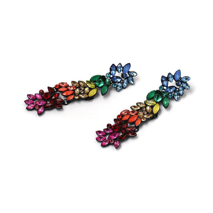 New Diamond Inlaid Creative Fashion Women's Earrings Accessories Inlaid Rhinestone