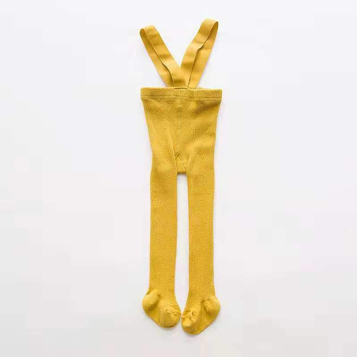 Breathable Kids Suspender High Waist Overall Leggings