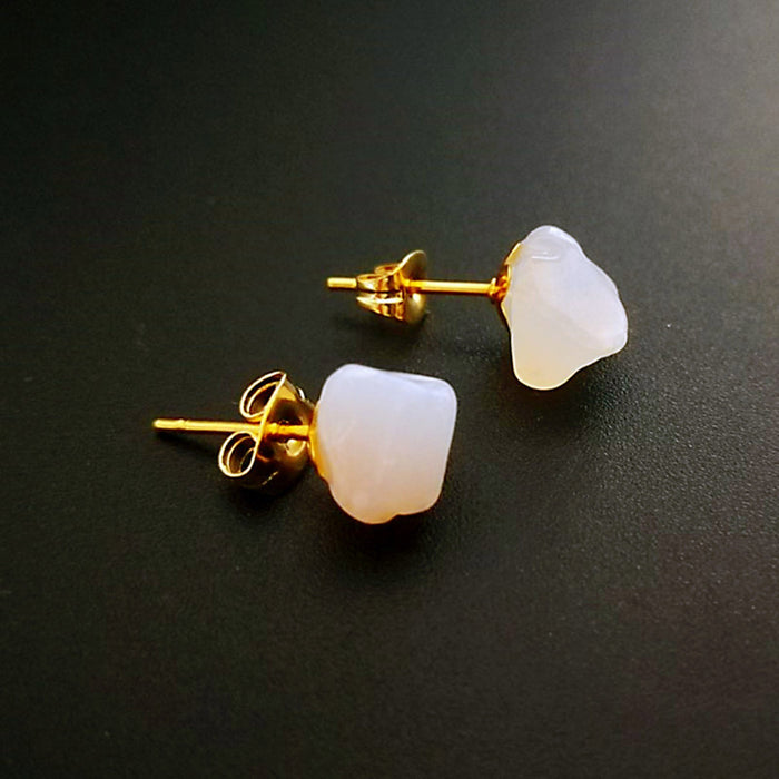 Natural Stone Ear Post Stud Earrings