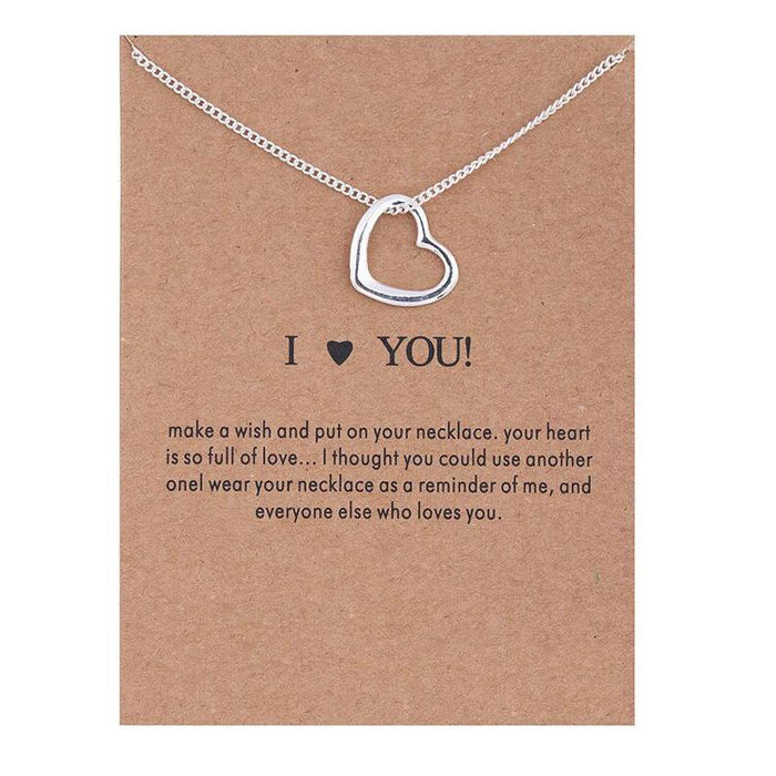 Card Love Horseshoe Five Pointed Star 8-character Skull Short Necklace