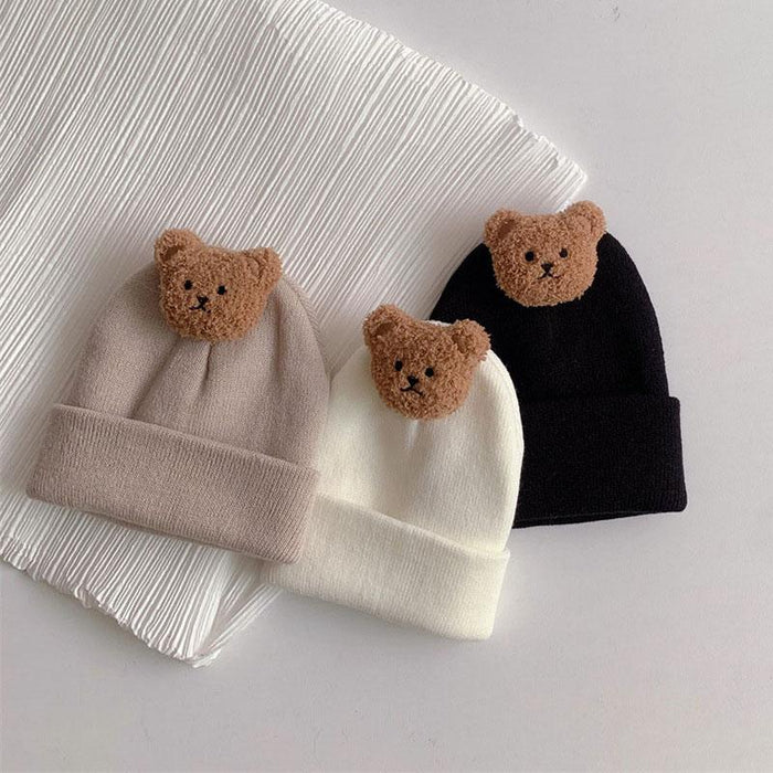 Cartoon Bear Toddler Soft Cute Winter Warm Hat