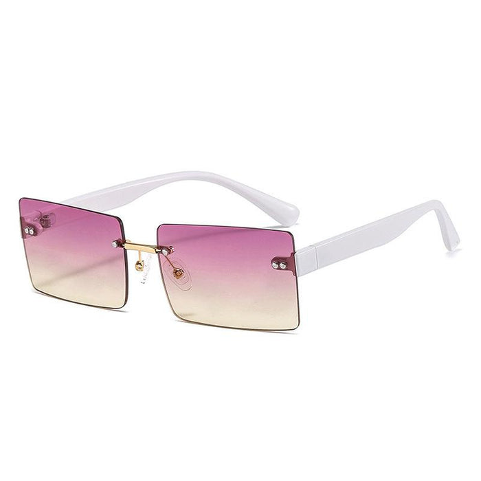 Square frameless colour candy Sunglasses