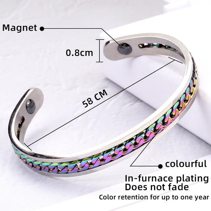 New Titanium Steel Bracelet Colorful C Type Open Bracelet Bangle