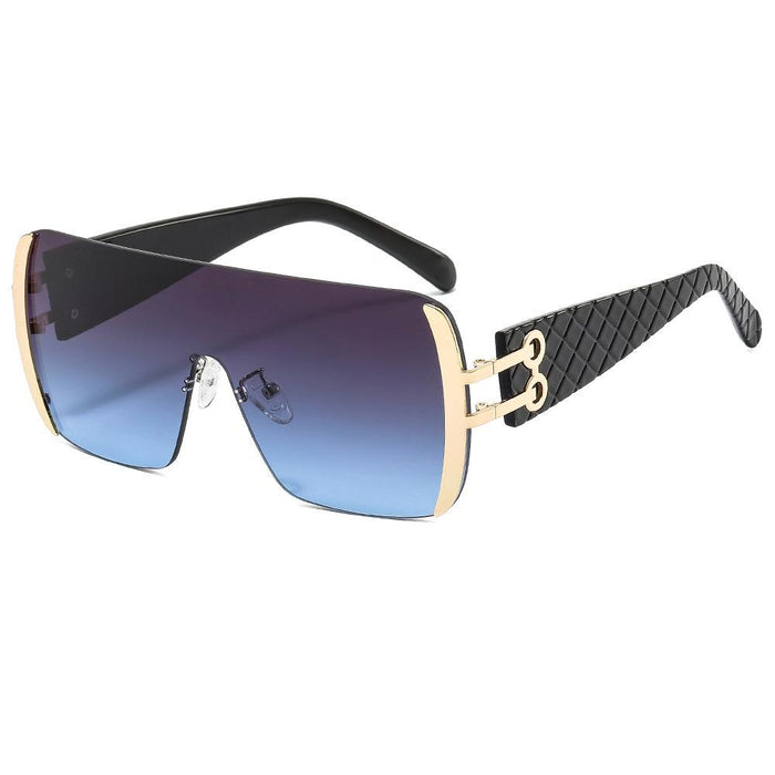 Metal conjoined Sunglasses gradient UV protection