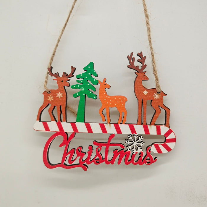 Wooden Creative Christmas Pendant Decorations For Home