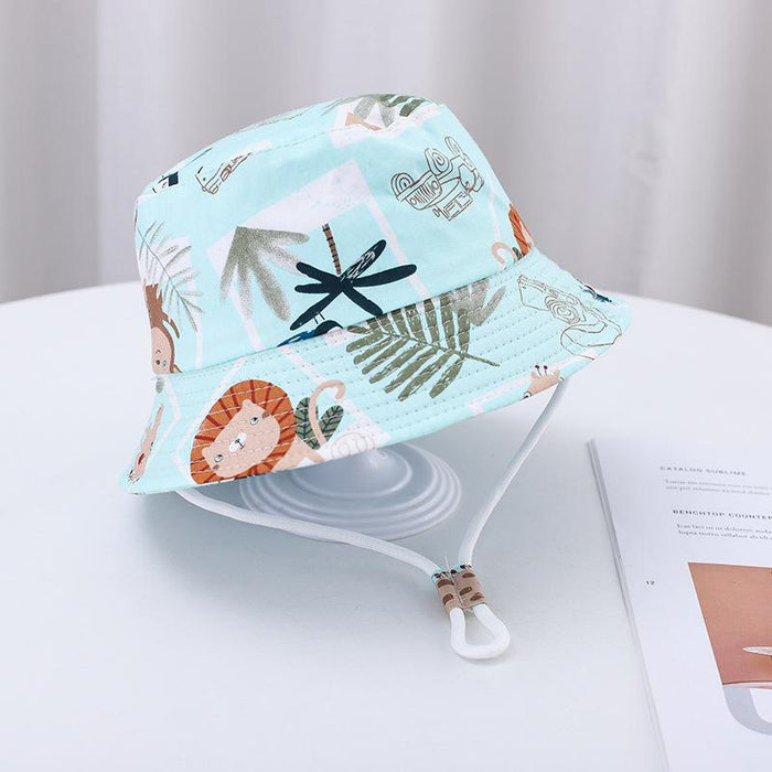 Summer Outdoor Cartoon Print Children's Fisherman Hat