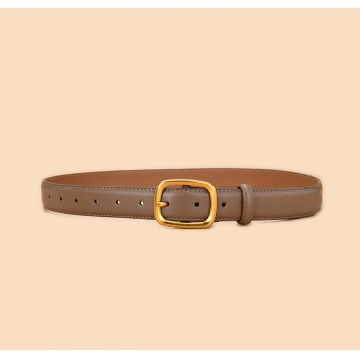 New Women's Japanese Pin Buckle Belt, Casual and Versatile Vintage Leather Belt