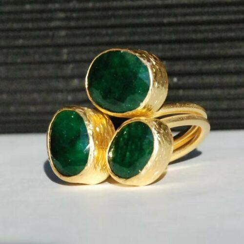 Classic Retro Exaggerated Imitation Emerald Ring