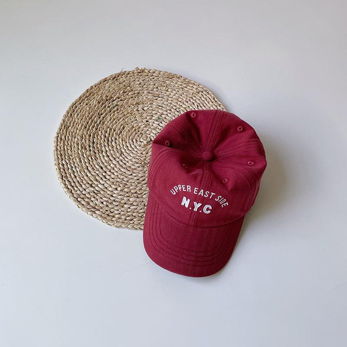 Parent-child Soft Top Embroidered Alphabet Visor Baseball Cap