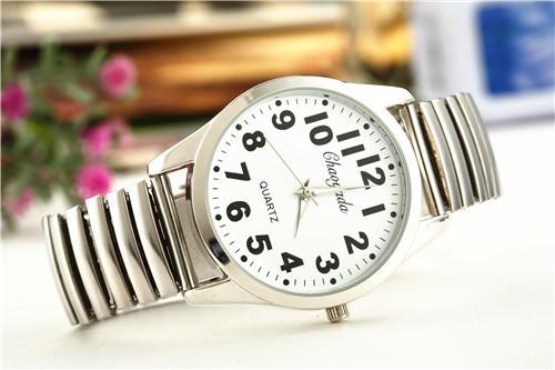 Men Watches Elastic Strap Stainless Steel Luxury Fashion Wristwatch