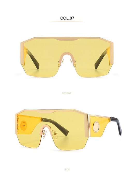 Large frame head conjoined sheet metal men's and women's Sunglasses