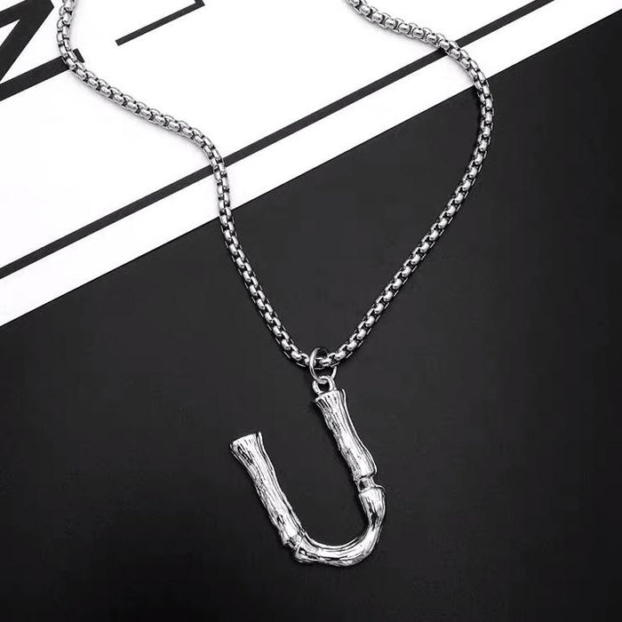 Titanium Steel Won't Fade Letter Necklace