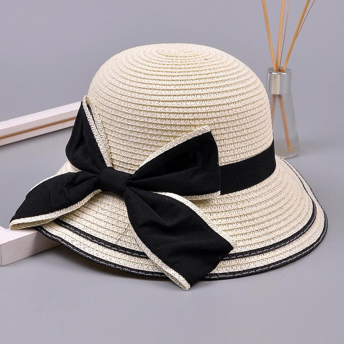 Summer Bow Princess Hat Parent-child Grass Bucket Hat