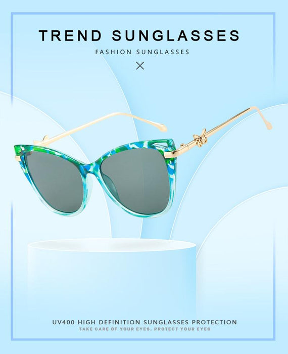 Cat Eye Sunglasses personality butterfly metal sunglasses