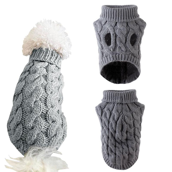 High collar knitted pet cat and dog clothes