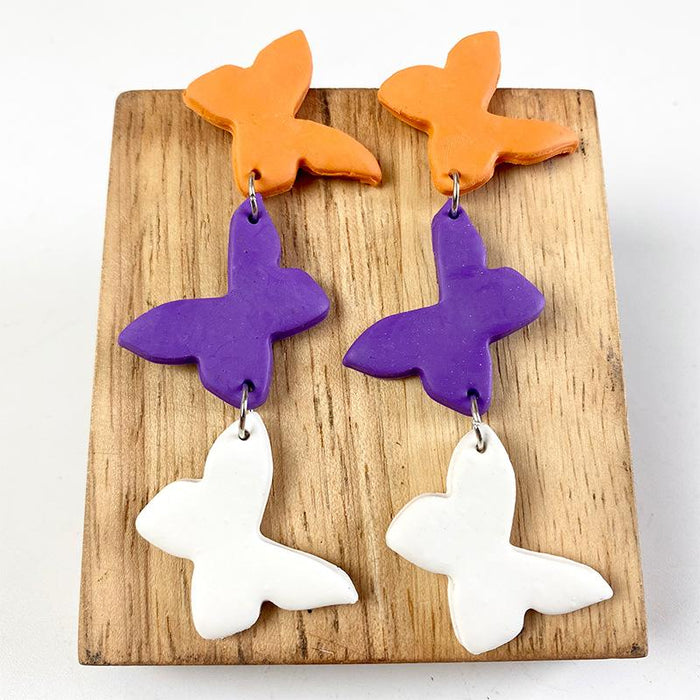 Alien Butterfly Tassel Love Pumpkin Moon Clay Earrings Earrings