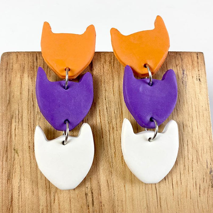 Alien Butterfly Tassel Love Pumpkin Moon Clay Earrings Earrings