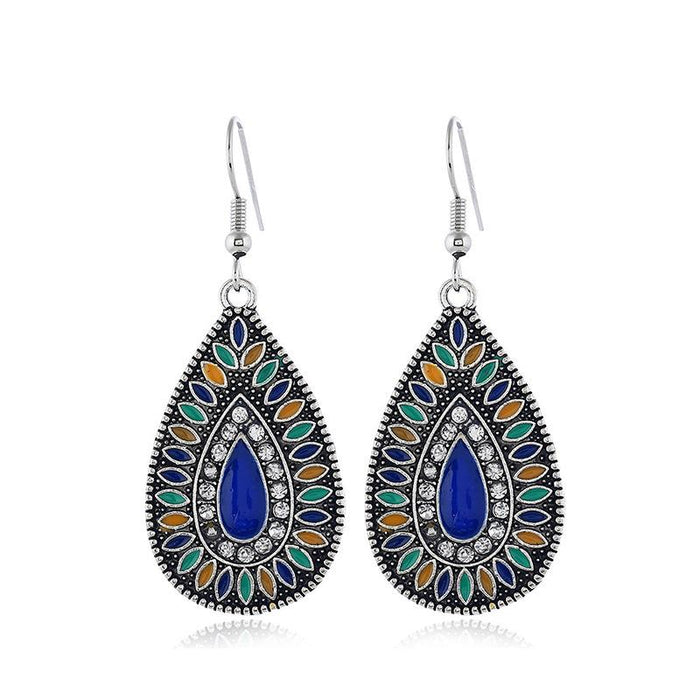 Vintage Ethnic Tassel Alloy Drip Earrings