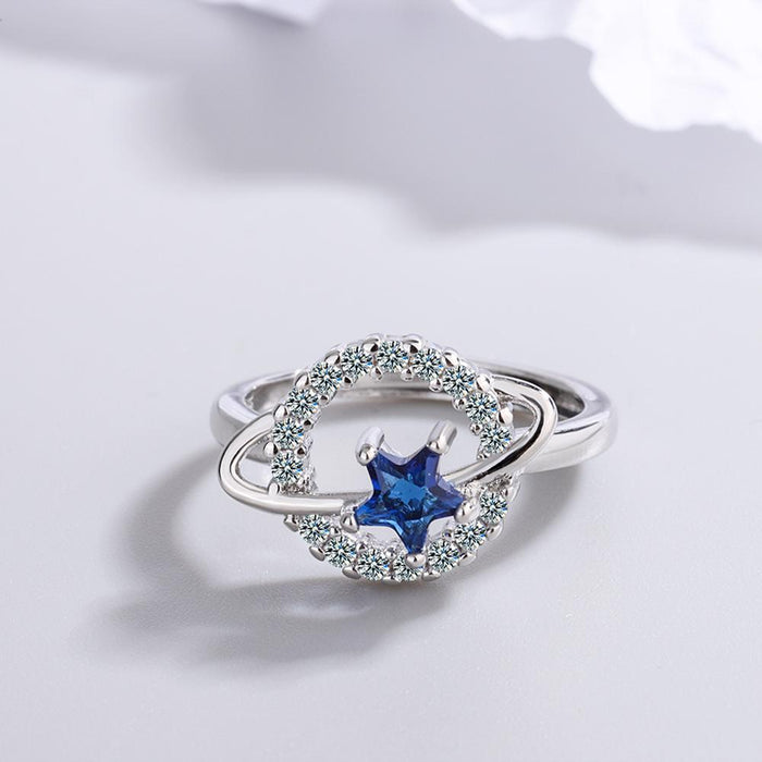 Small Fresh Creative Pentagram Open Ring