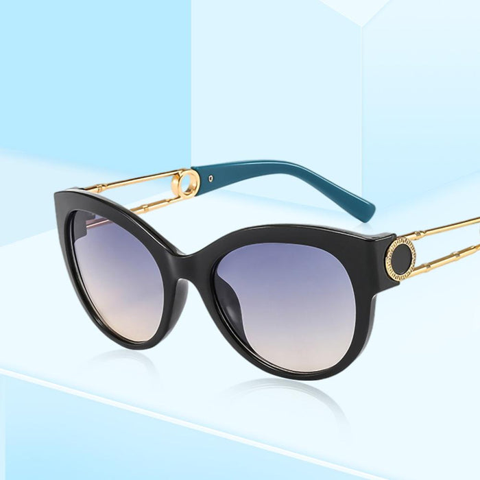 Cat's eye metal sunglasses