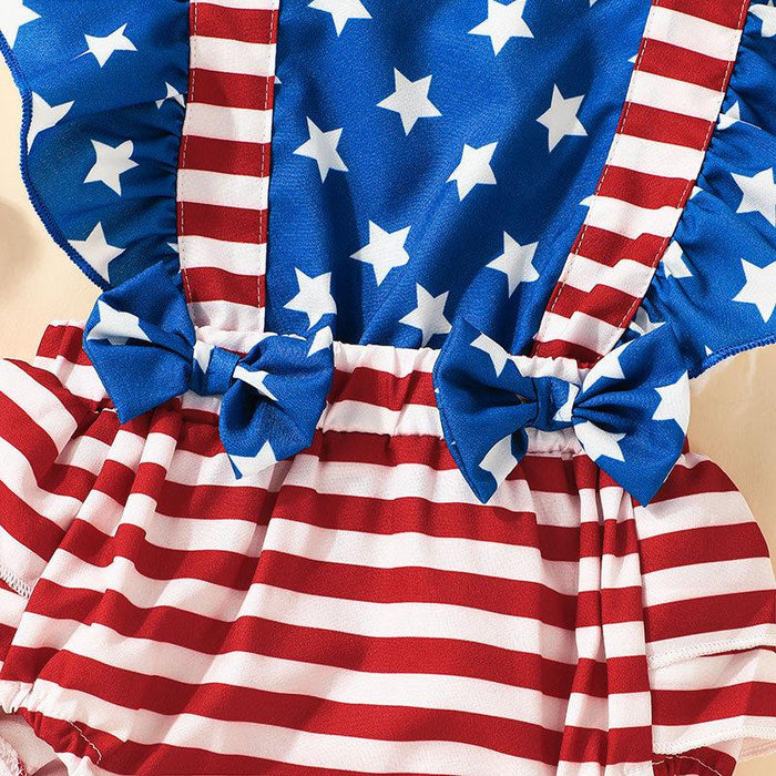 Independence Day Girls' Summer Jumpsuit
