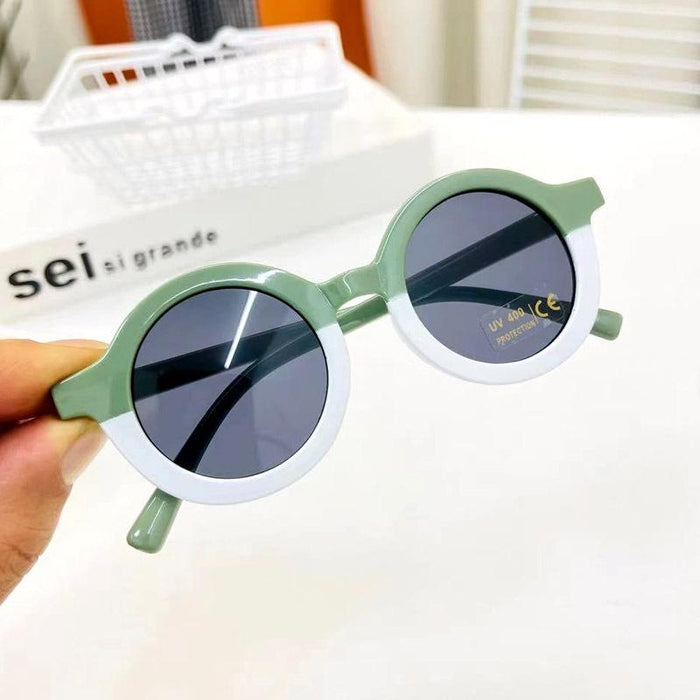 Children's sunglasses Fashion round frame Leopard Print